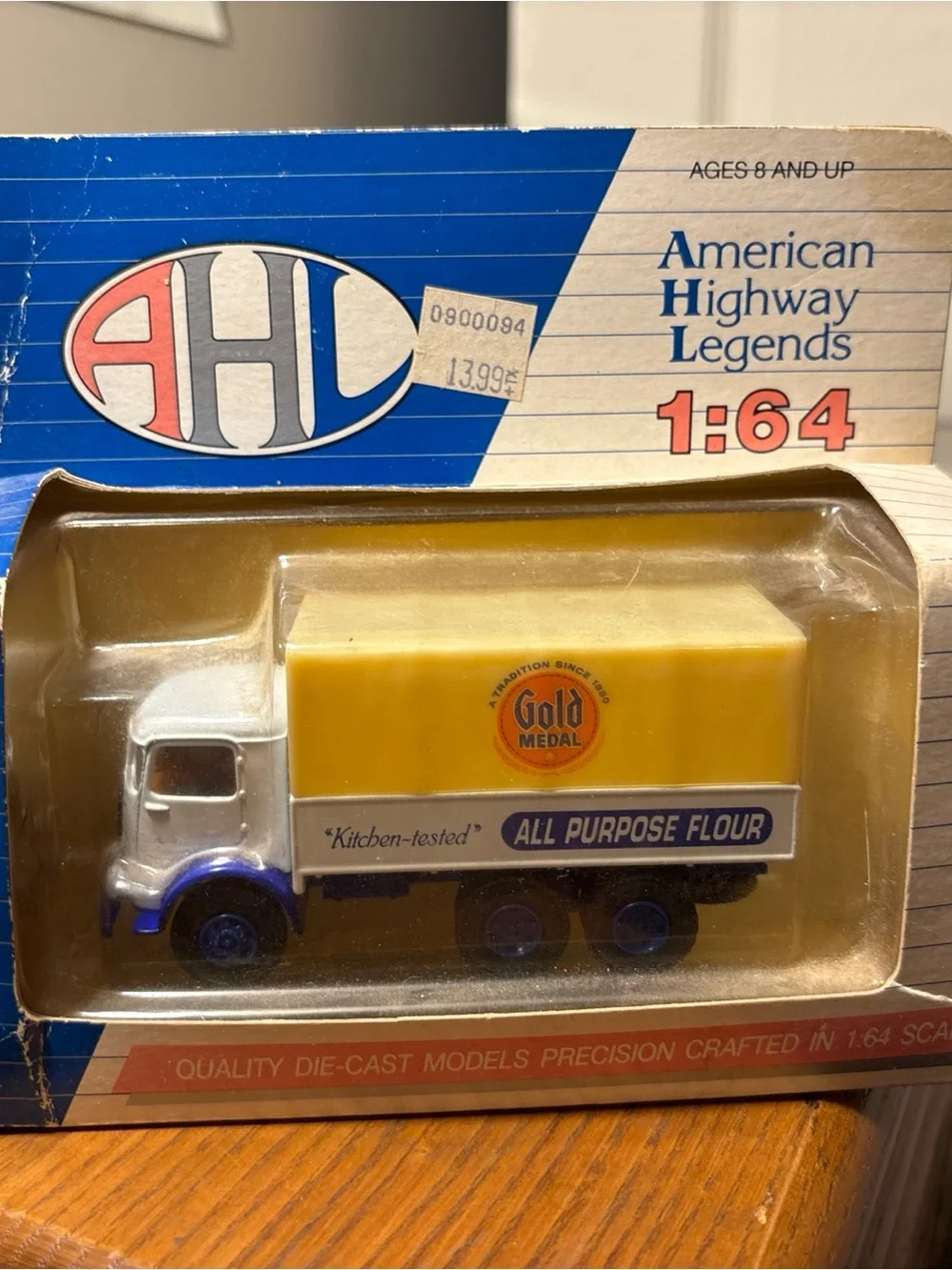 1:64 Gold Medal All Purpose Flour Toy Truck - Yellow & White